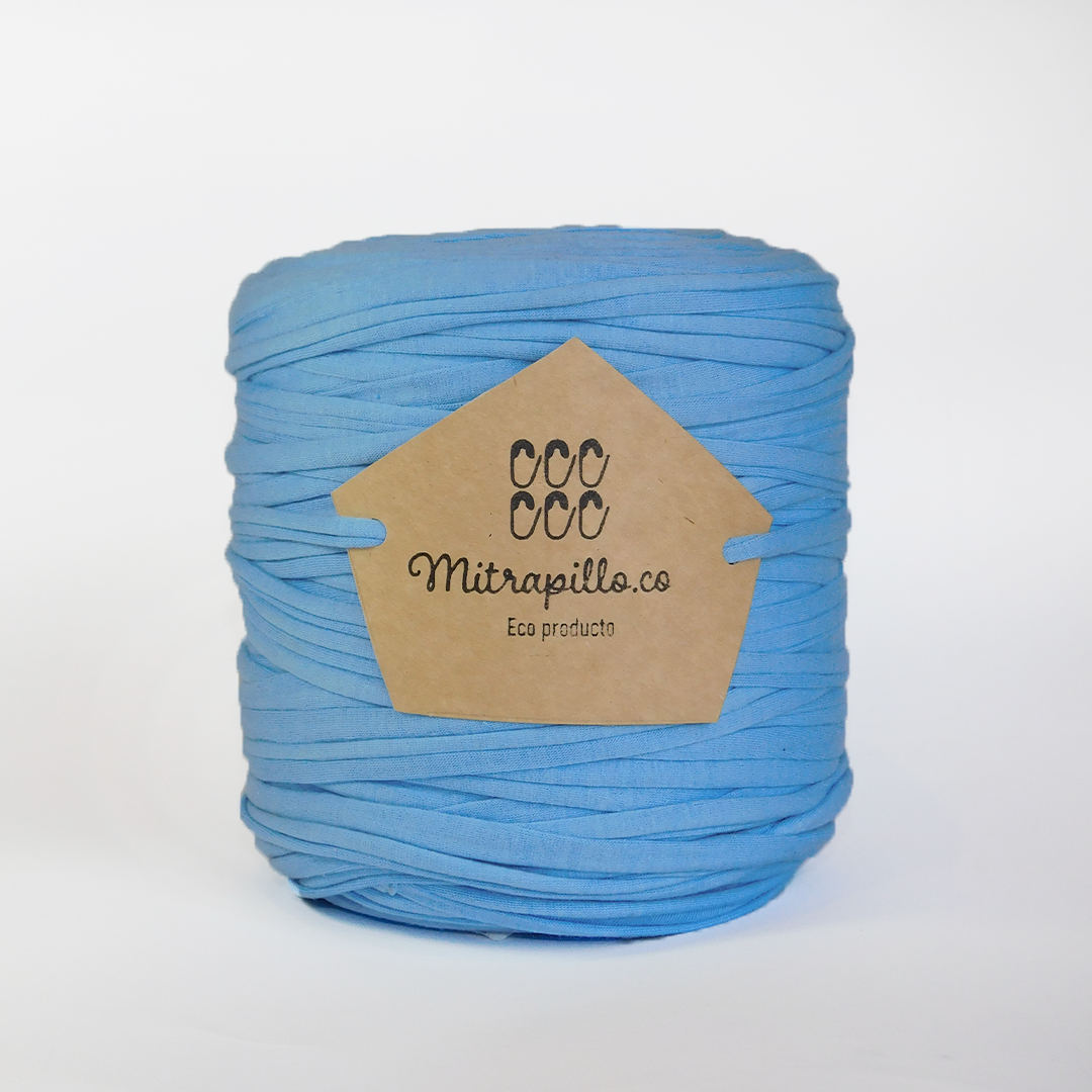 Trapillo algodón licrado azul hortensia