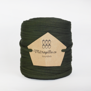 Trapillo algodón licrado verde militar