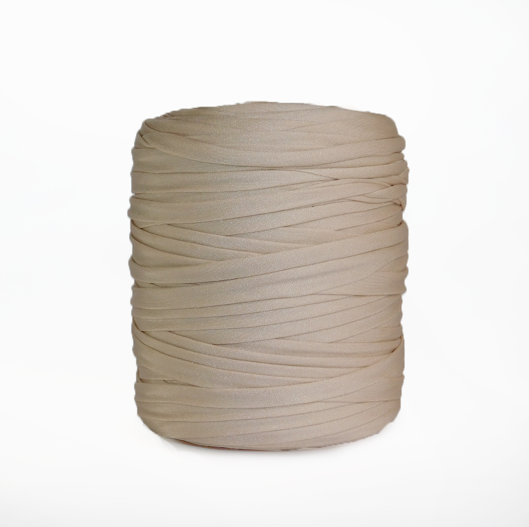 Trapillo doble pluma perlado brillo beige - Imagen 2