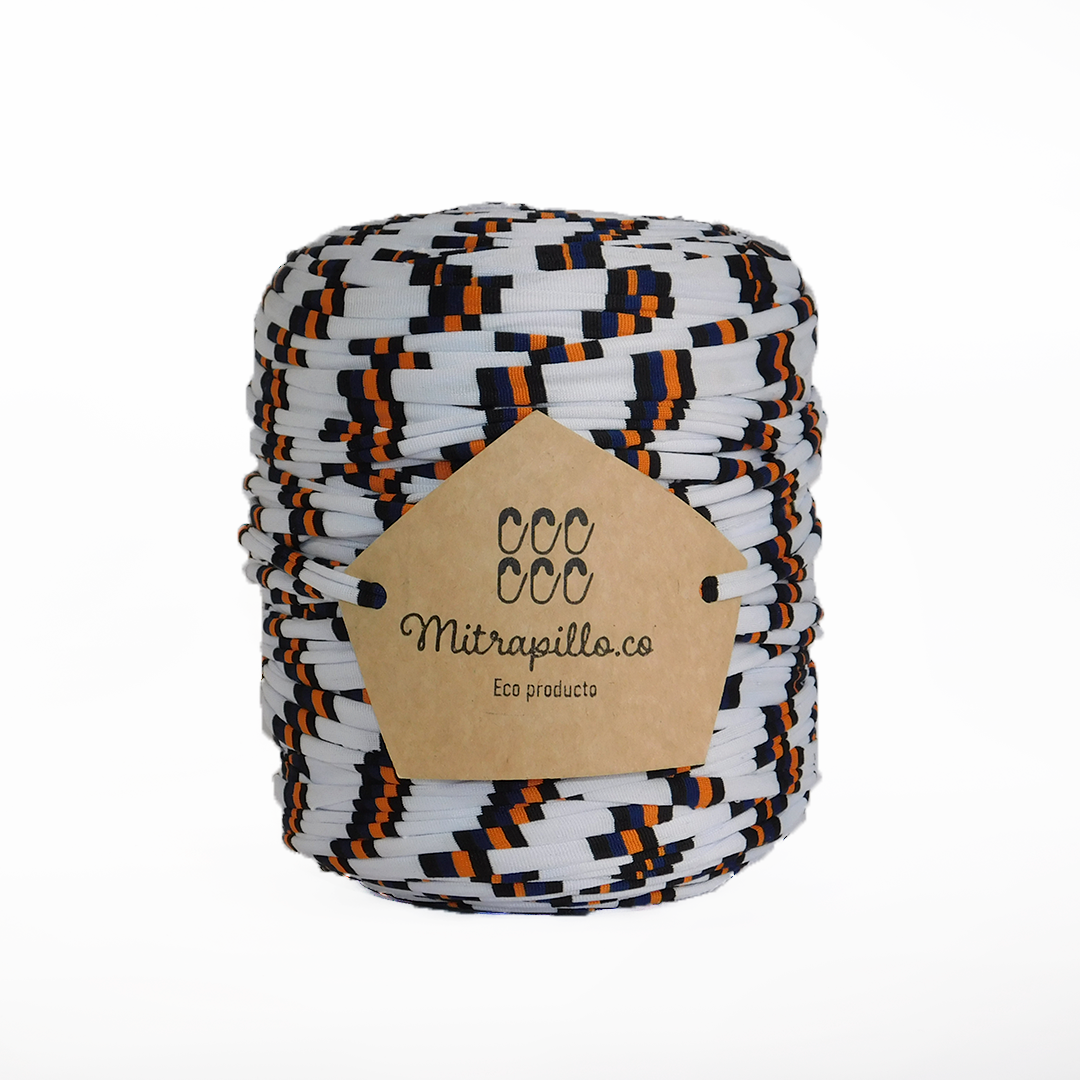 Trapillo estampado naranja rayas