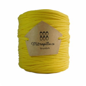 Trapillo algodón licrado amarillo intenso
