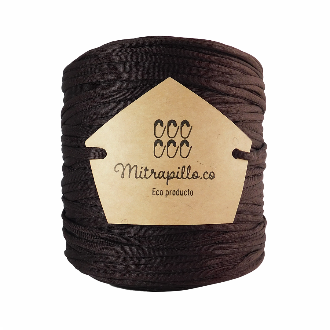 Trapillo pluma café marrón perlado