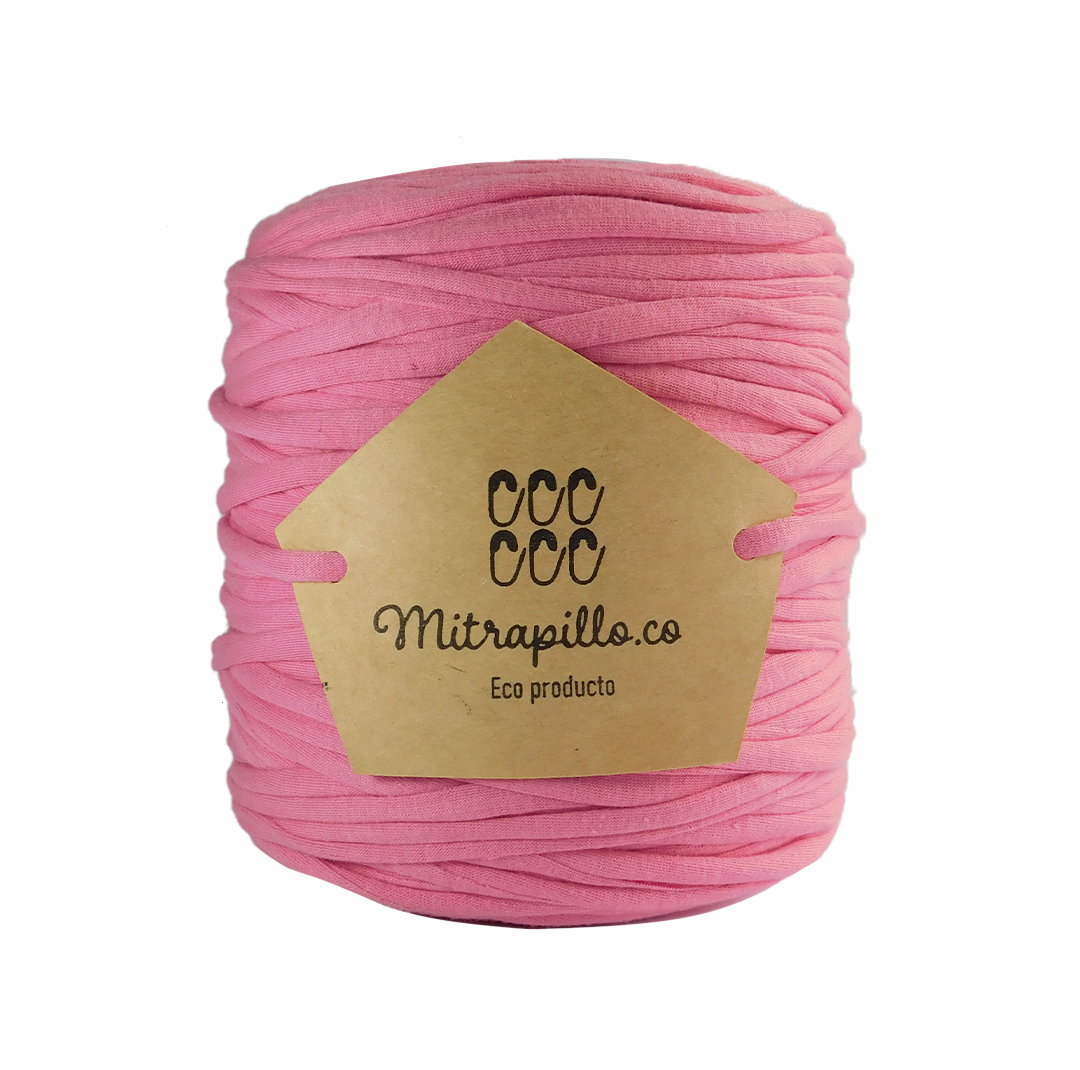 Trapillo algodón licrado rosa chicle