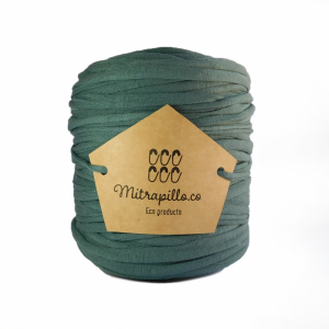 Trapillo algodón licrado verde tierra
