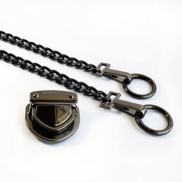 Kit herraje completo, negro níquel