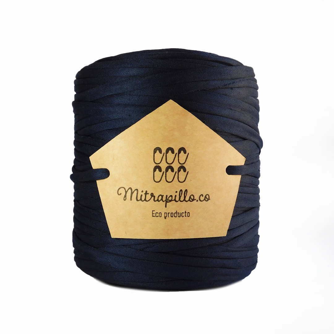 Trapillo pluma azul noche perlado