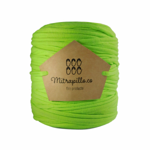 Trapillo algodón licrado verde flúor