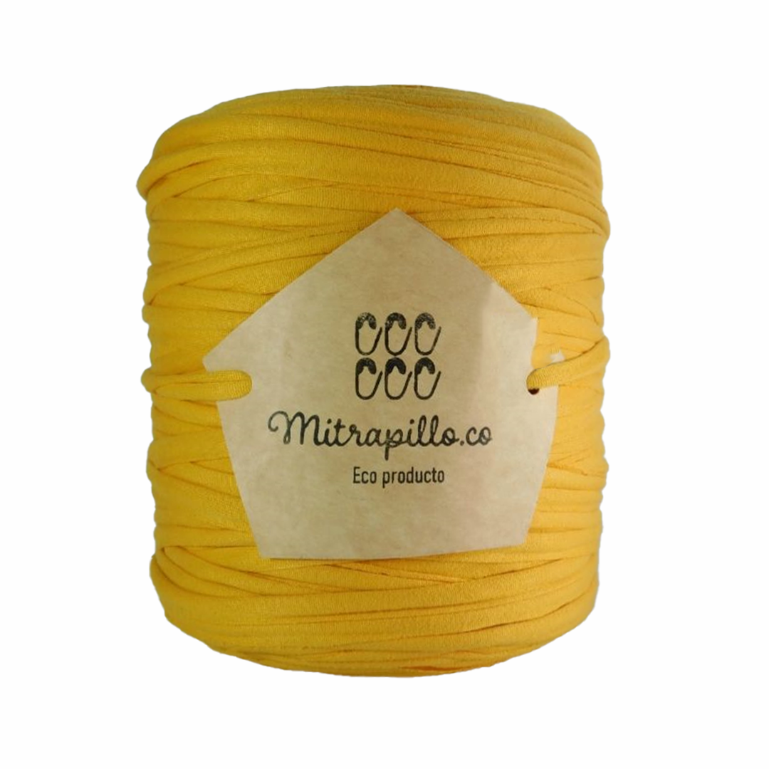 Trapillo pluma amarillo mostaza