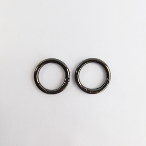 Aros mosquetón par negro 25mm