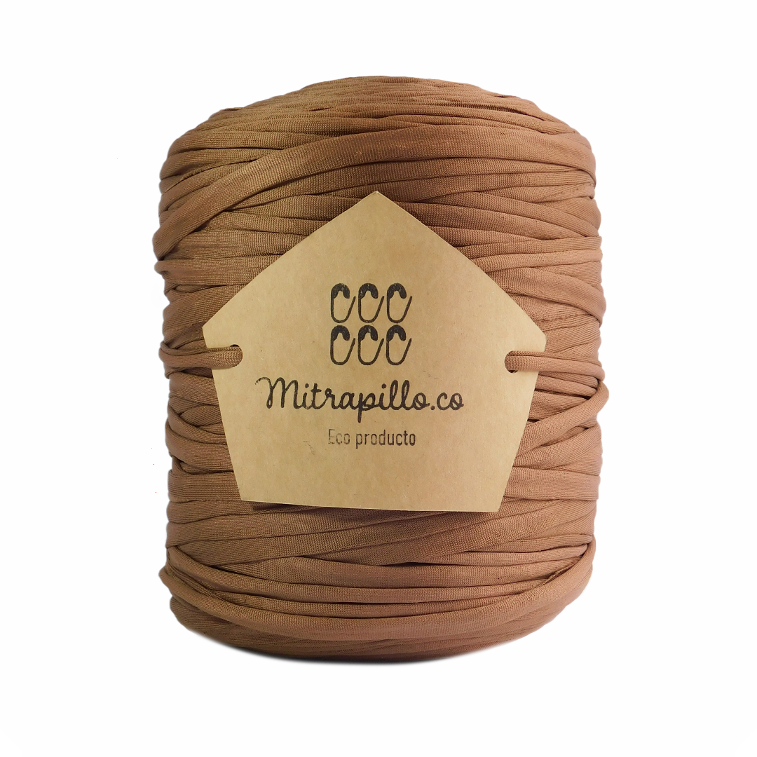 Trapillo pluma mocca perlado