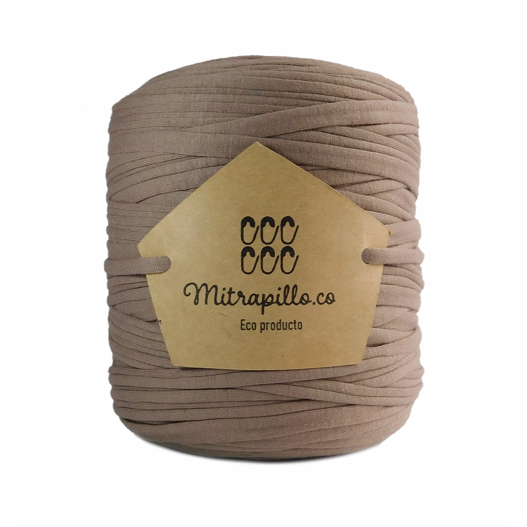 Trapillo algodón licrado café tierra