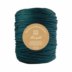 Trapillo algodón licrado verde esmeralda