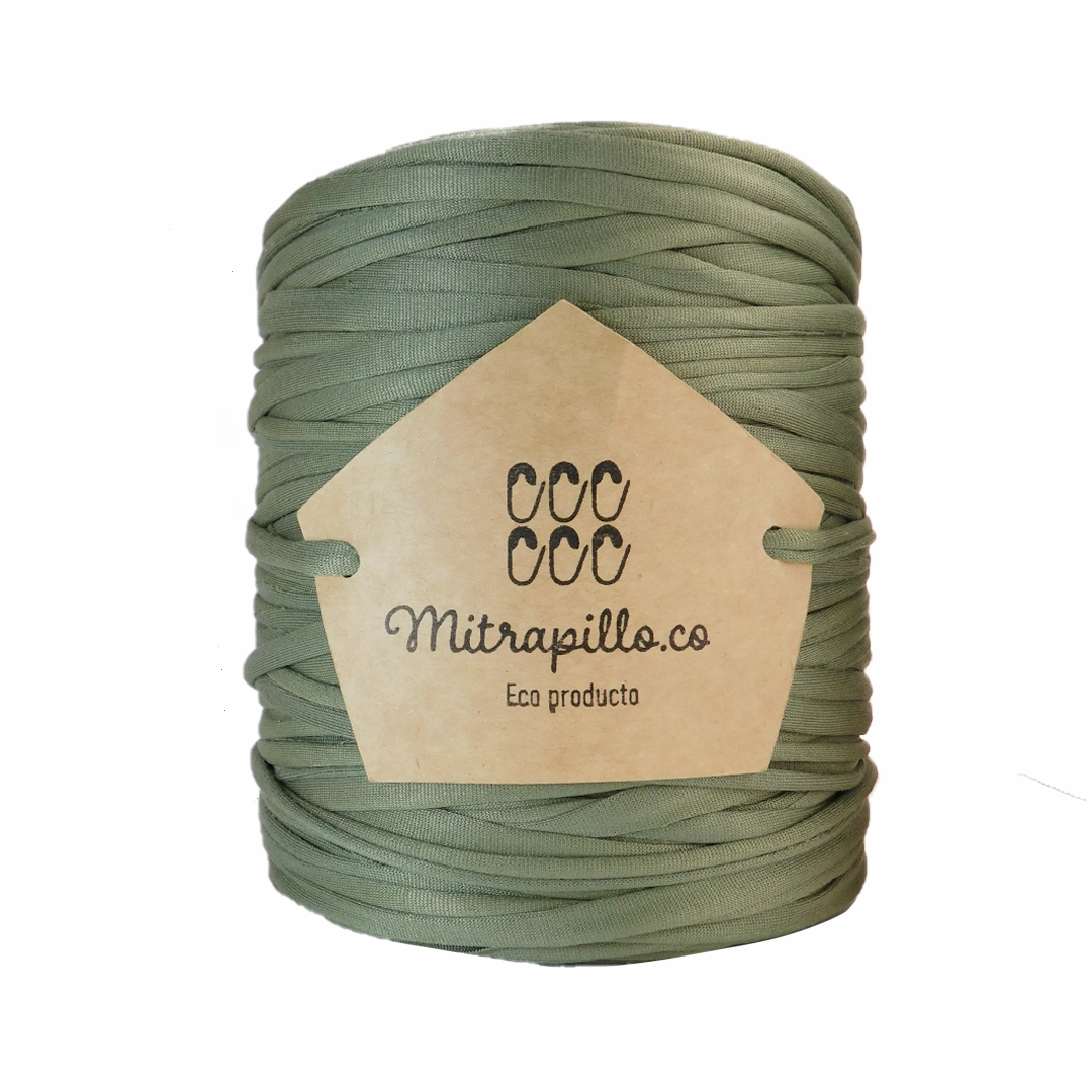 Trapillo pluma verde musgo