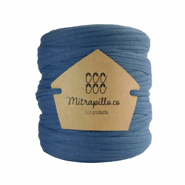 Trapillo algodón licrado azul medio