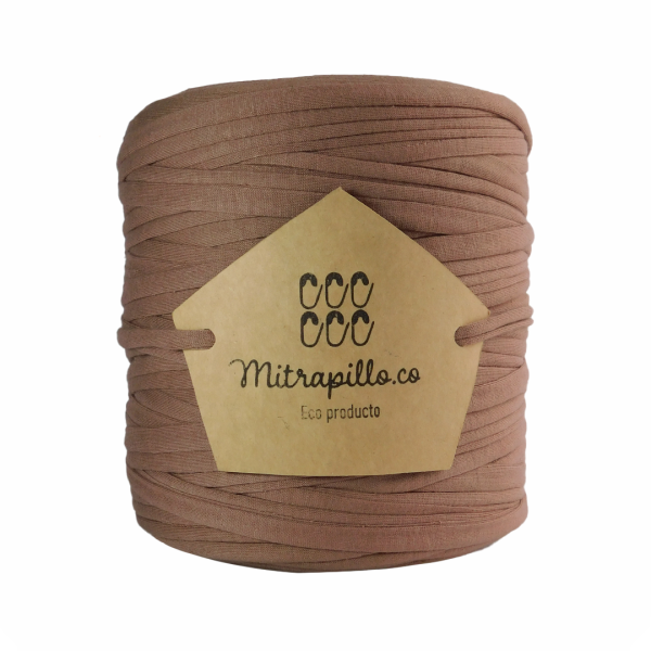 Trapillo algodón extralicrado café rosáceo