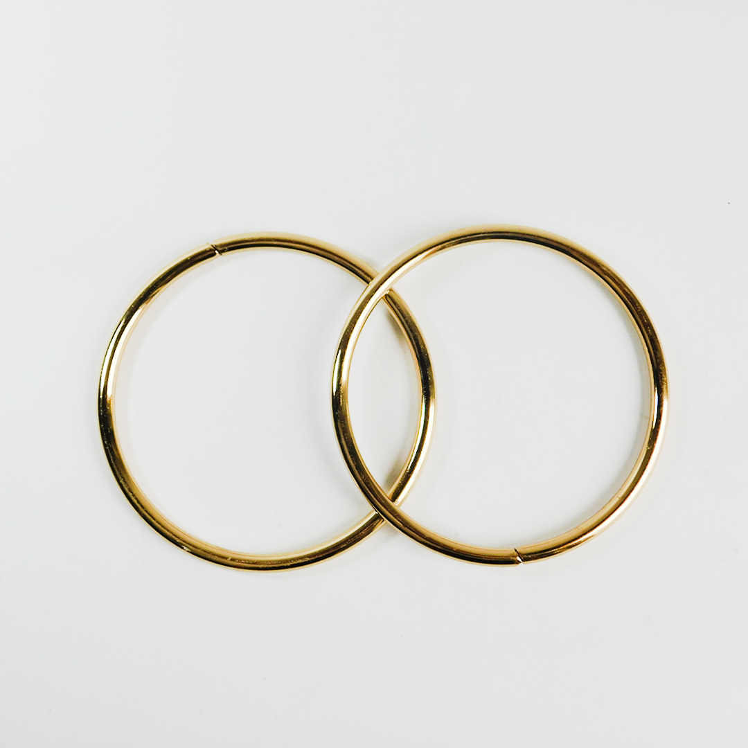 Asas metálicas doradas 13cm par