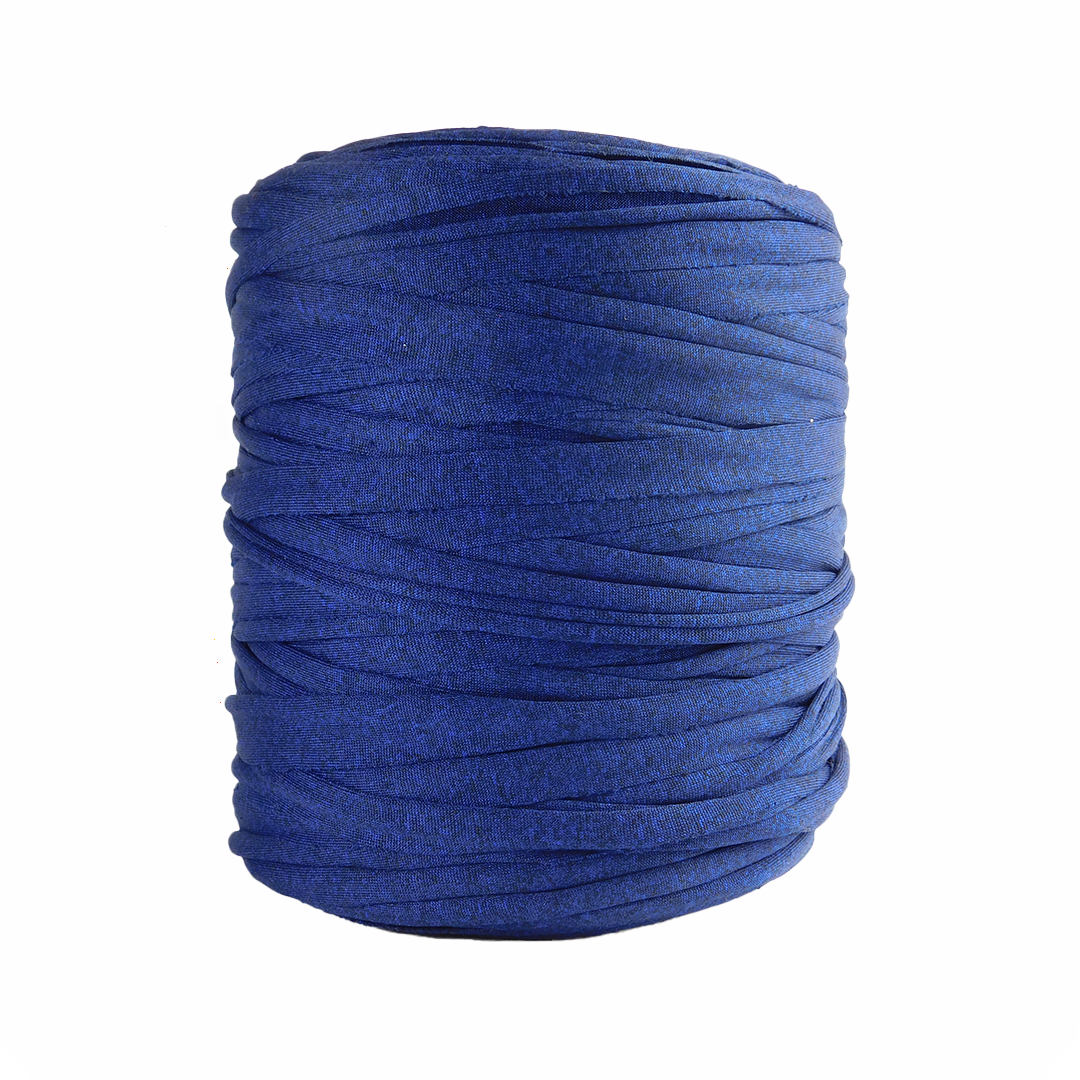 Trapillo licra pluma azul zafiro - Imagen 2