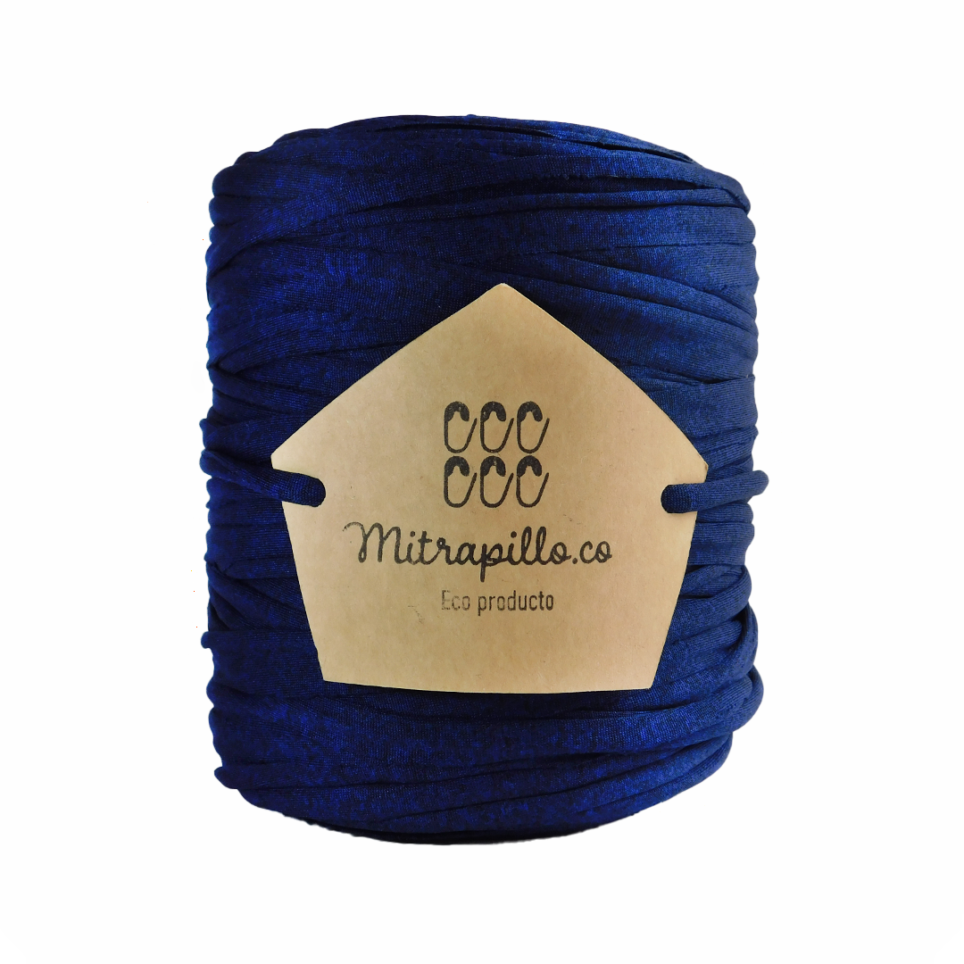 Trapillo licra pluma azul zafiro