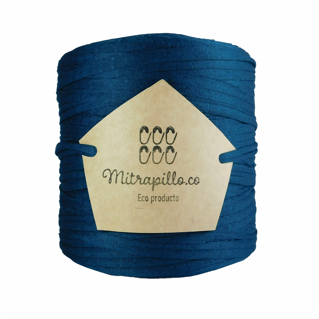 Trapillo pluma Azul verdoso textura