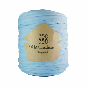 Trapillo pluma azul pastel mate