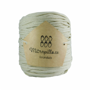 Cordón Artesanal marfil 3mm plano X 500 gr