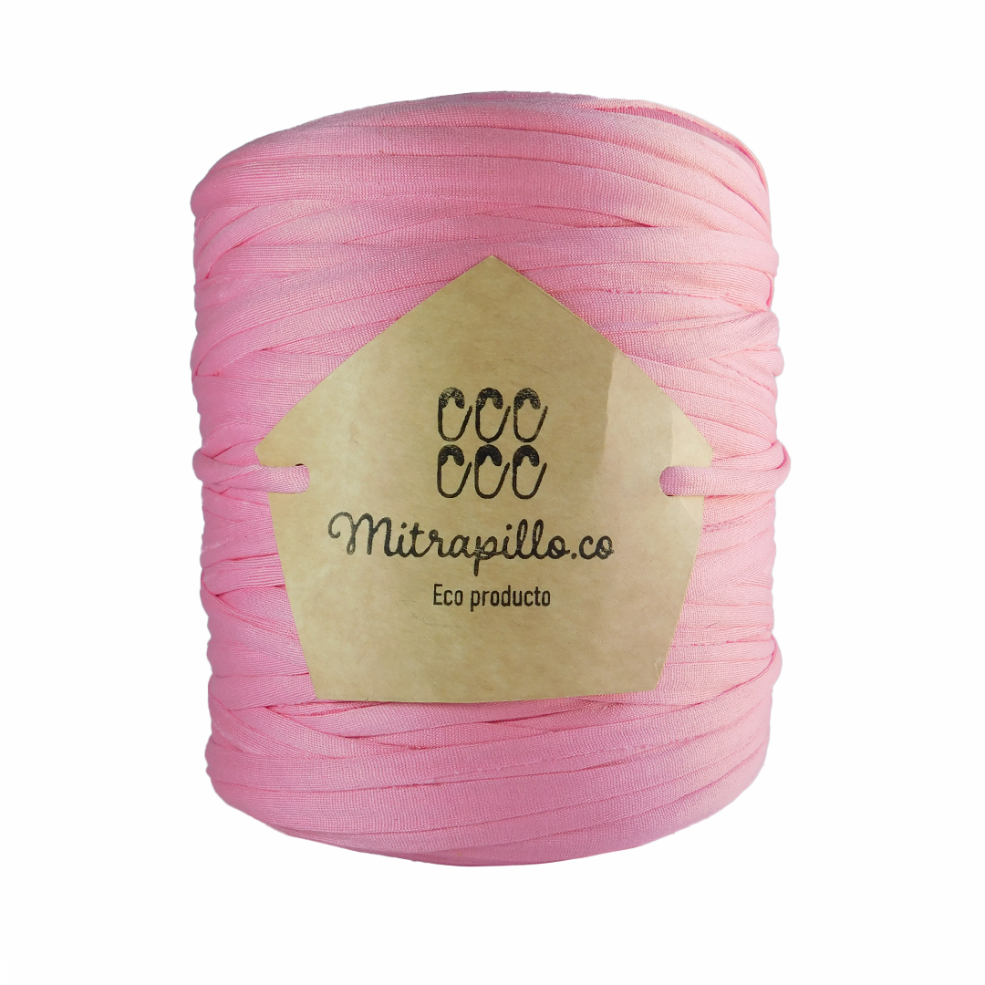 Trapillo pluma rosado perlado