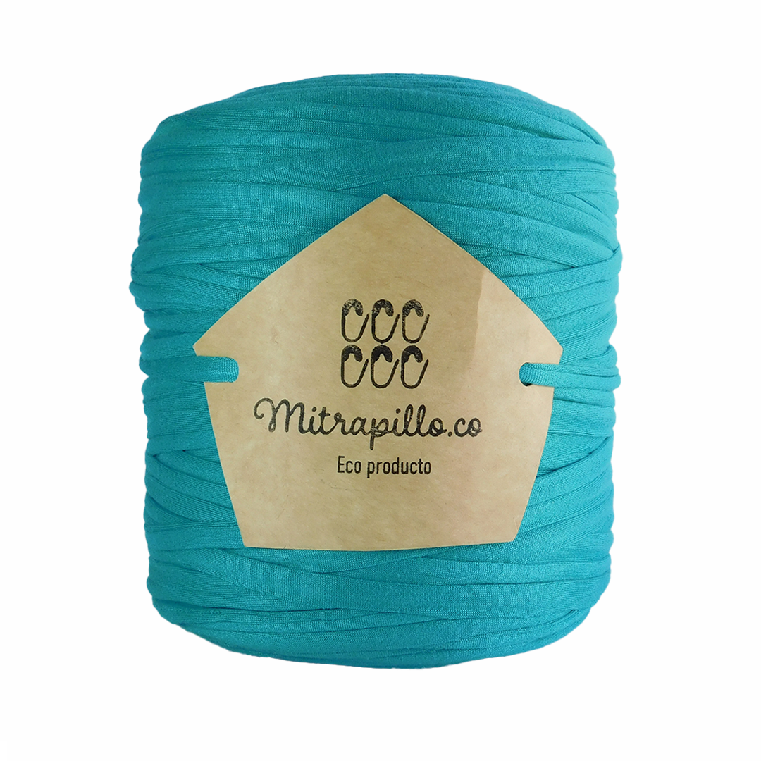 Trapillo pluma verde turquesa mate