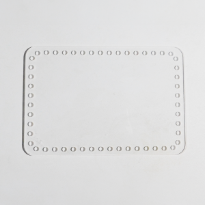 Base acrílico transparente rectangular 22x15