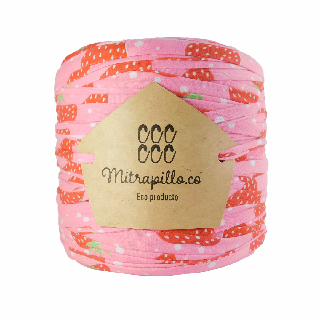 Trapillo pluma estampado fresa