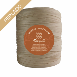 Trapillo doble pluma Beige perlado X 1000gm