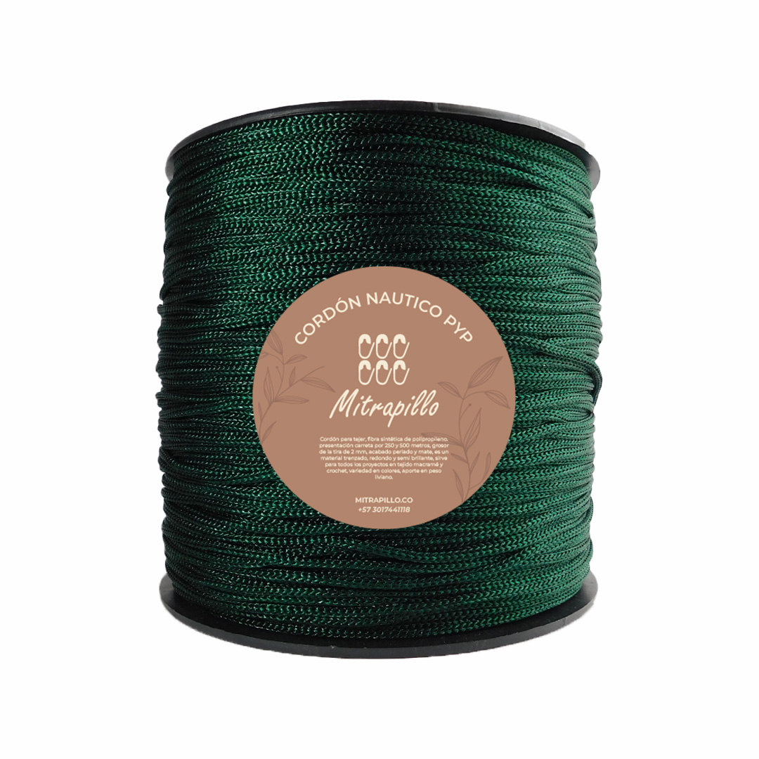 Carreta pyp verde botella brillo x 500 m