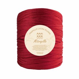 Trapillo pluma rojo borgoña