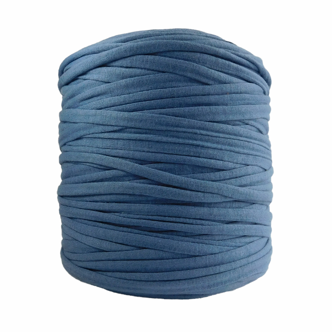 Trapillo algodon licrado azul tierra - Imagen 2