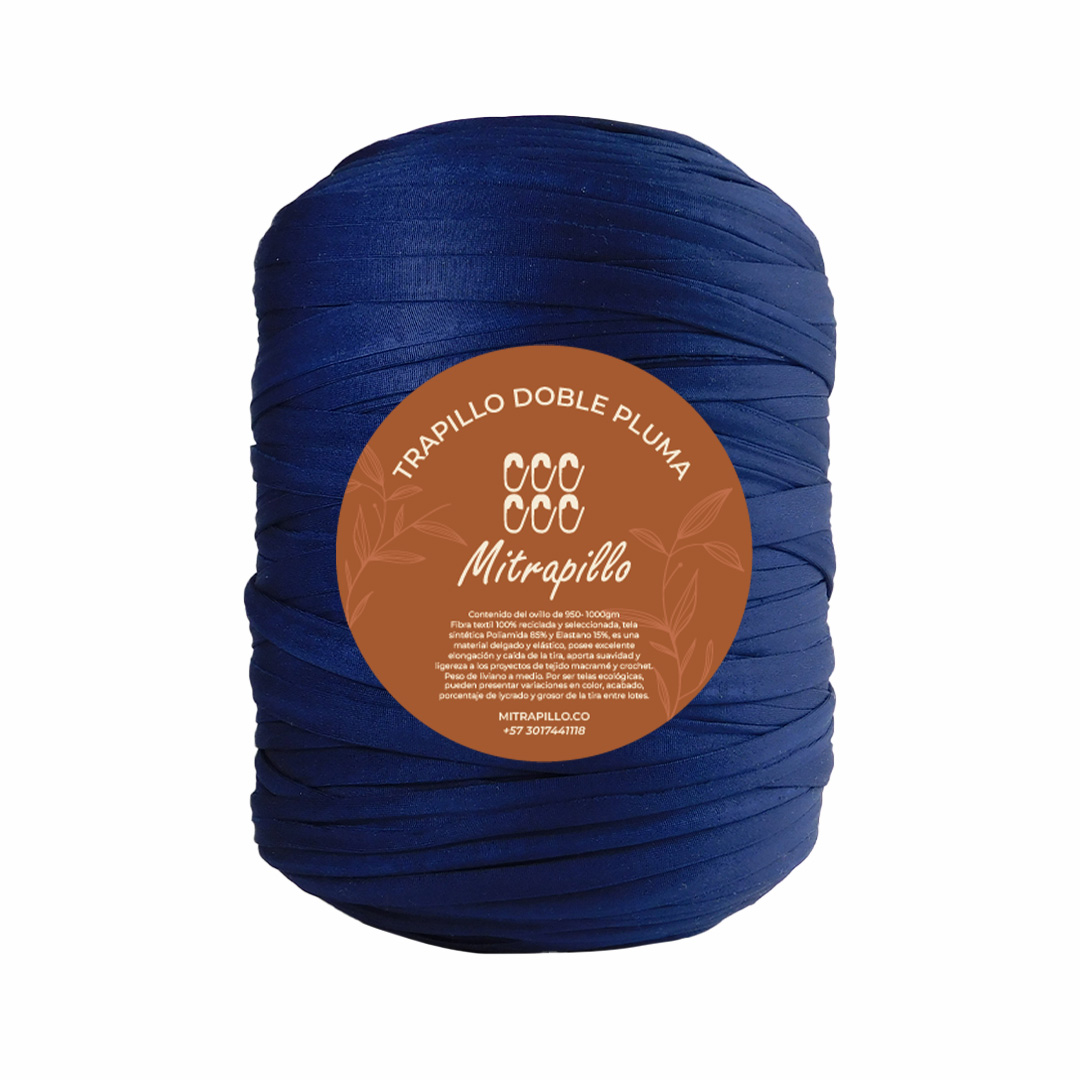 Trapillo doble pluma azul zafiro