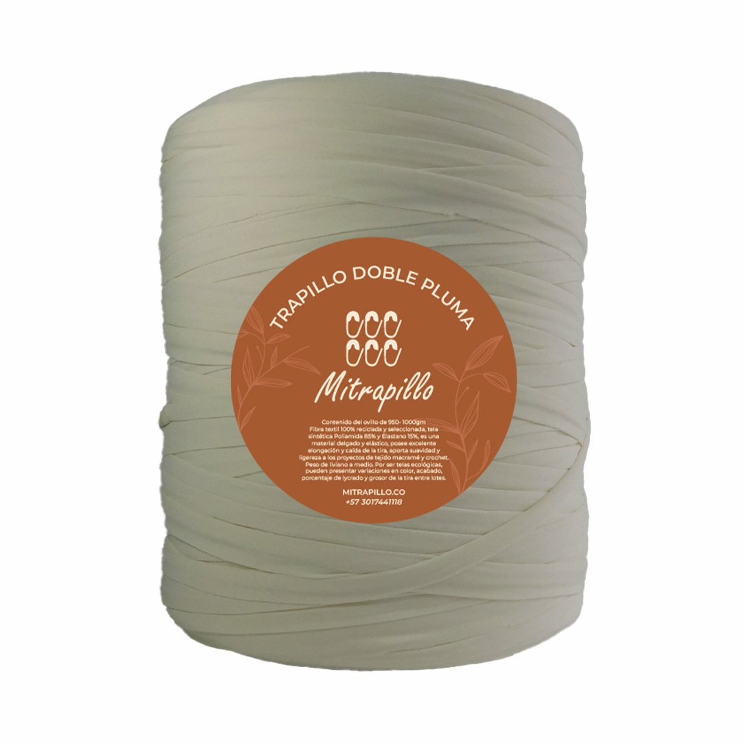 Trapillo doble pluma blanco marfil