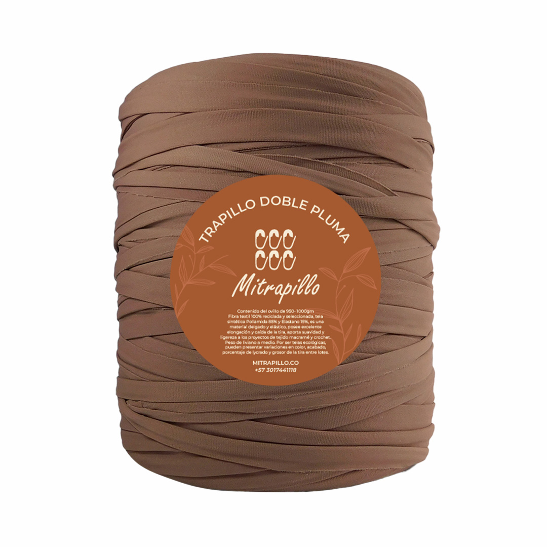 Trapillo doble pluma café avellana