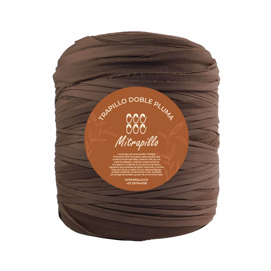 Trapillo doble pluma café marrón