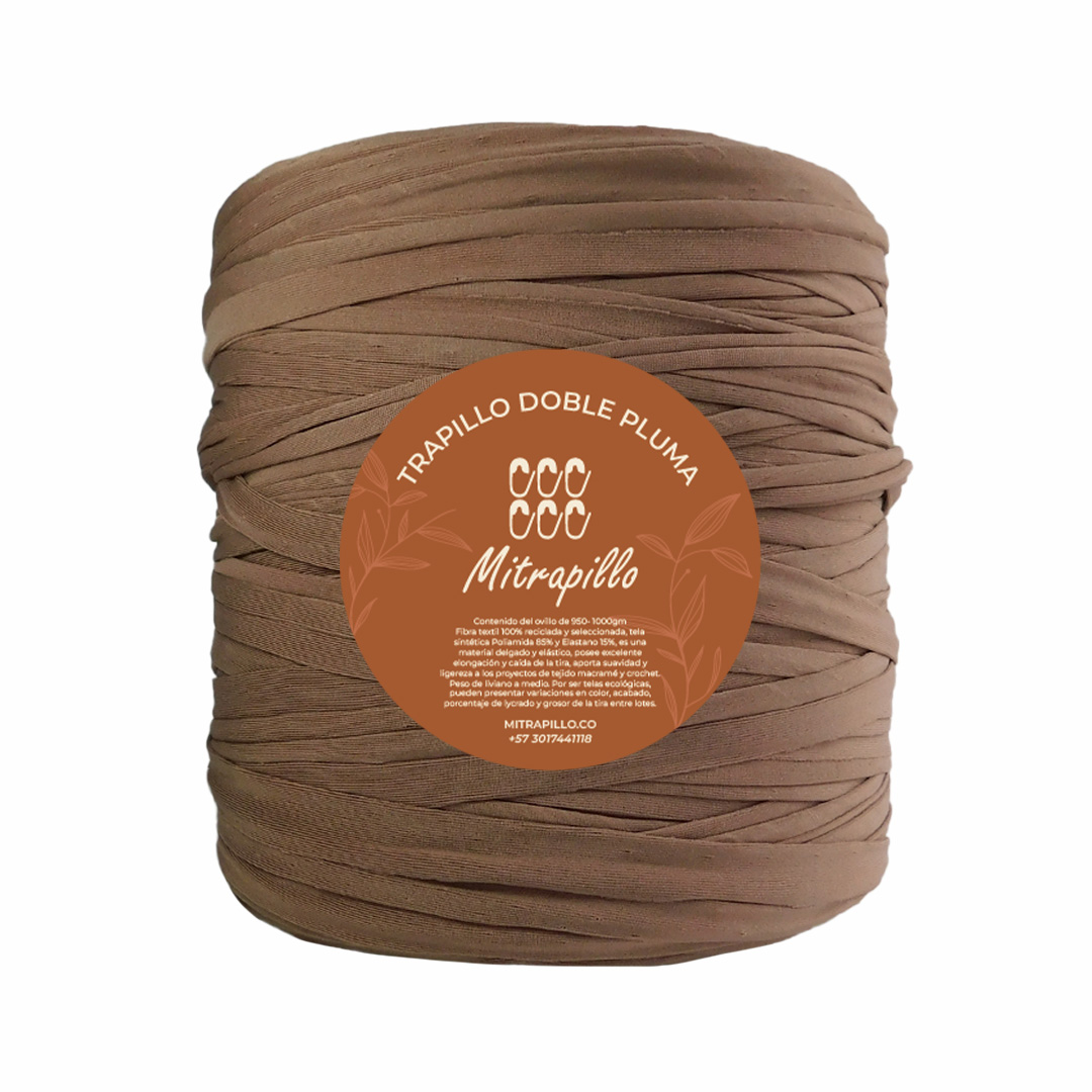 Trapillo doble pluma Café Mocca mate