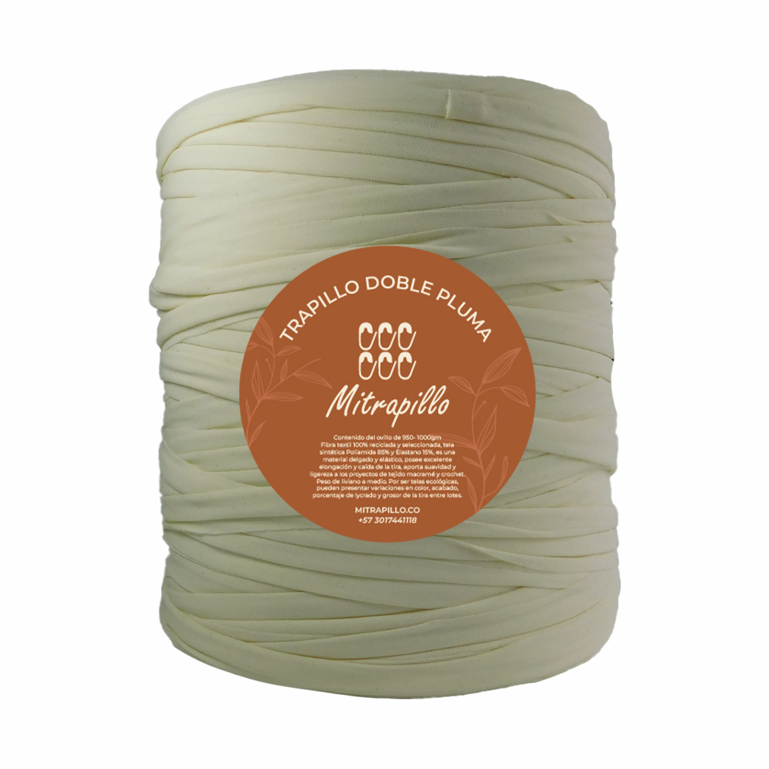 Trapillo doble pluma blanco vainilla