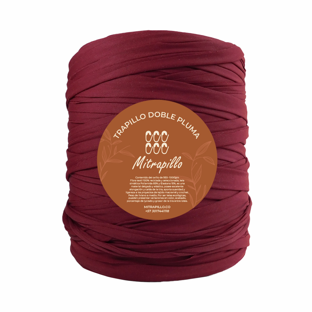 Trapillo doble pluma vinotinto