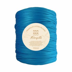 Trapillo pluma azul turquesa