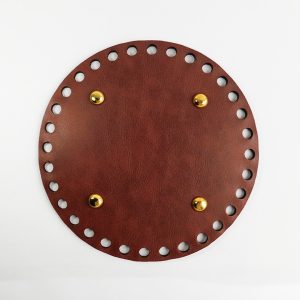 Base redonda cuero vegano caramelo 18cm