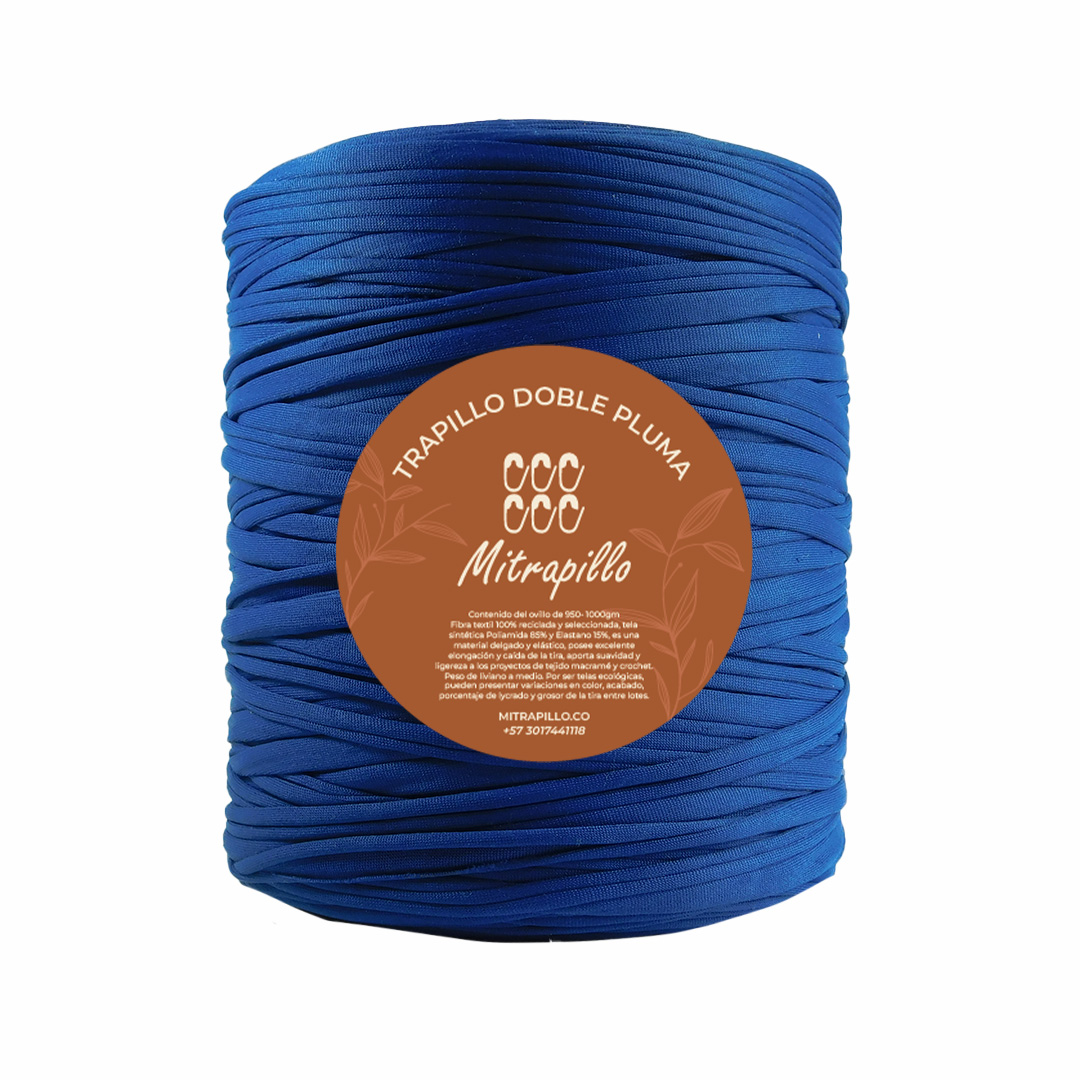 Trapillo doble pluma azul medio 1000gm