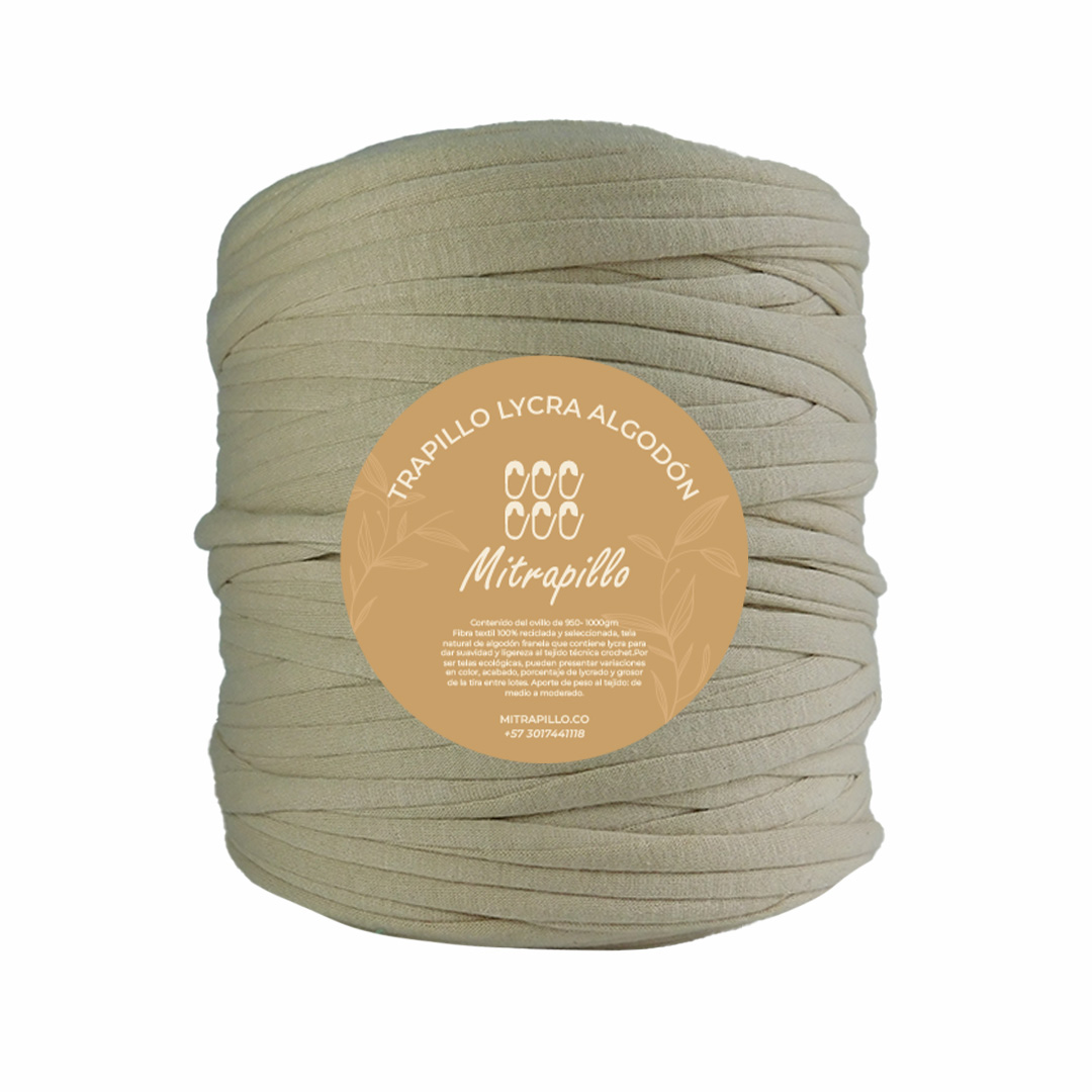 Trapillo algodon licrado beige2 1000gm