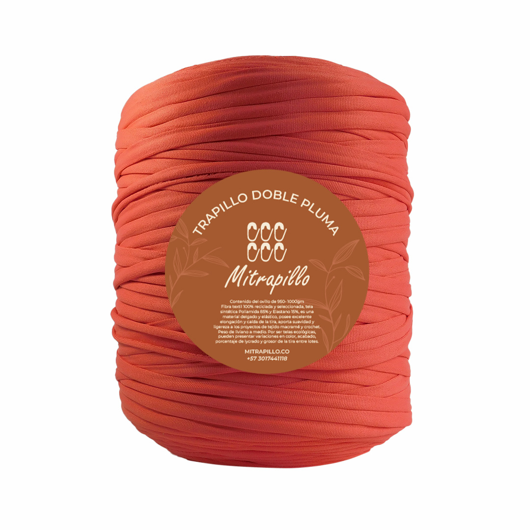 Trapillo doble pluma coral intenso 1000gm