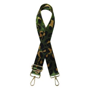 Reata verde animal print 4cm