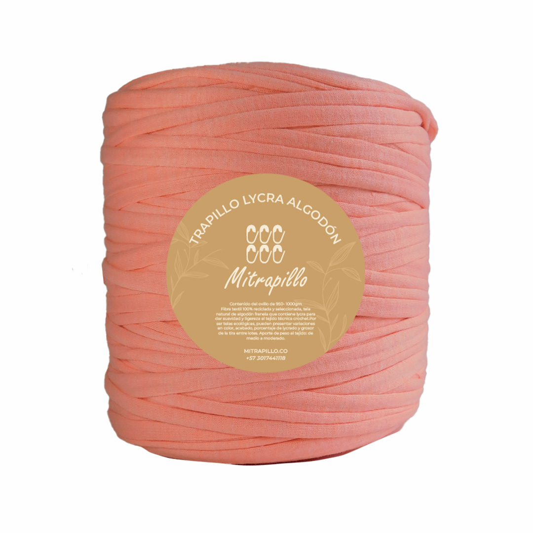 Trapillo algodon licrado salmon 1000gm