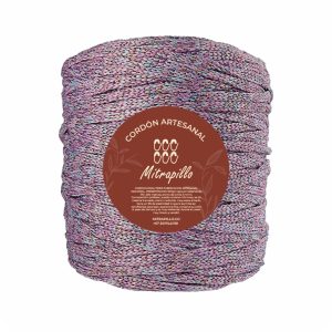 Cordón fantasía lurex lila tornasol X 500 gm