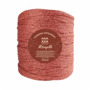 Cordón fantasía lurex guayaba X 500 gm