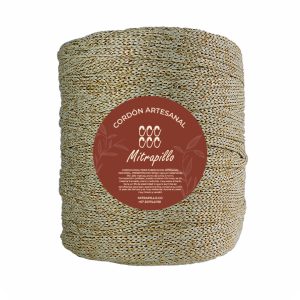 Cordón fantasía lurex beige gold X 500 gm